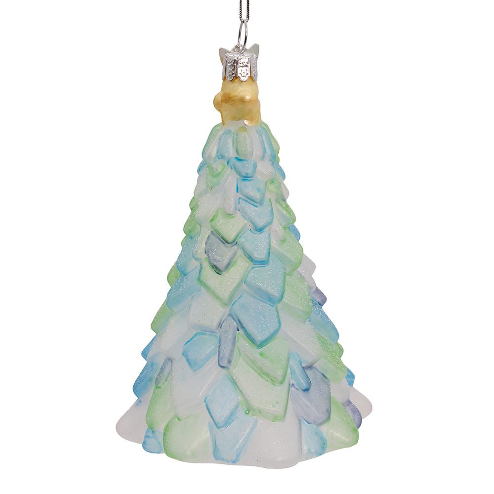 Noble Gems™ Glass Sea Glass Christmas Tree Ornament