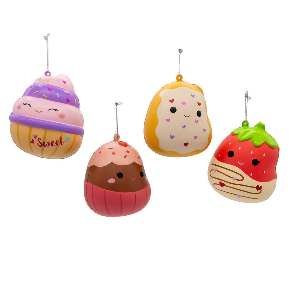 Squishmallows® Kimmie, Danka, Scarlet & Ottie Ornaments, 4 Assorted