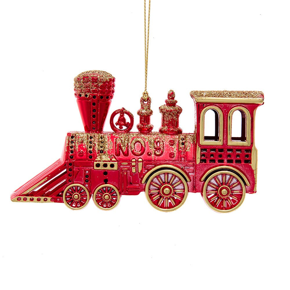 Red & Gold Train Ornament