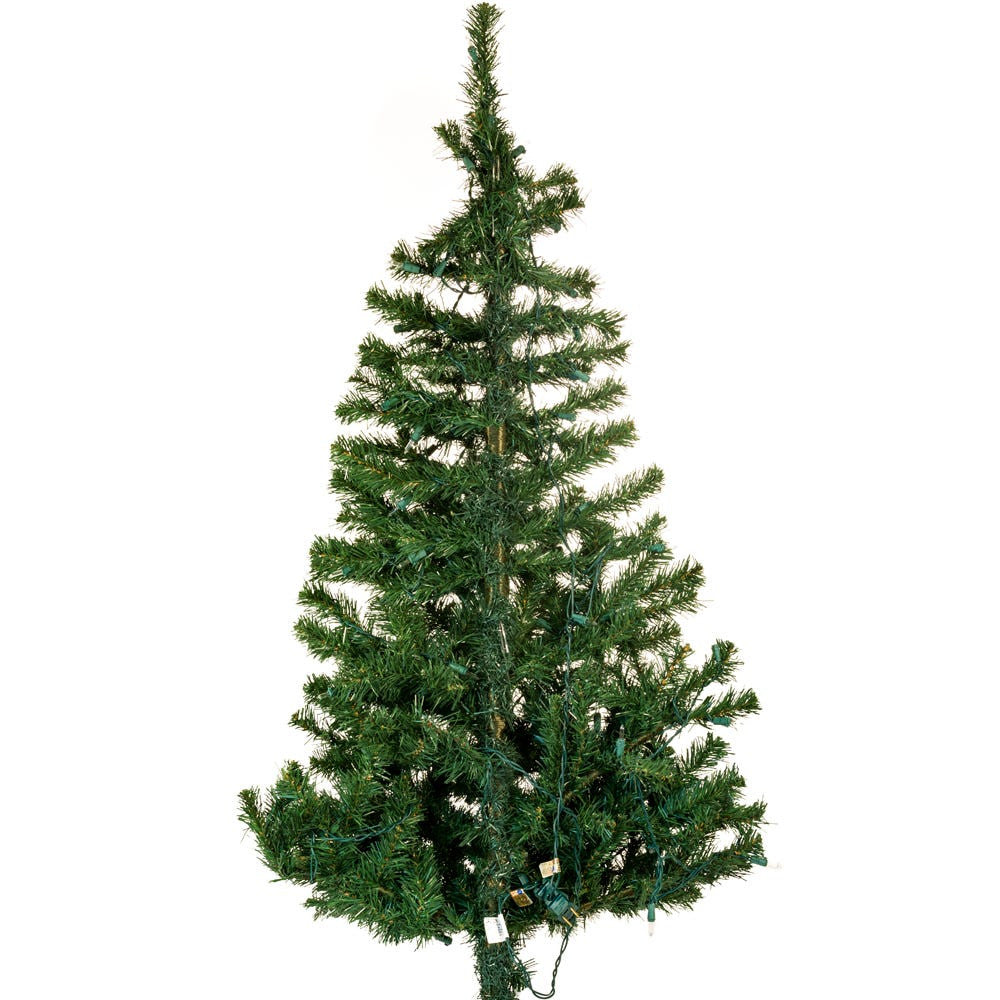 4' Pre-Lit Clear Incandescent Norway Pine Wall Tree