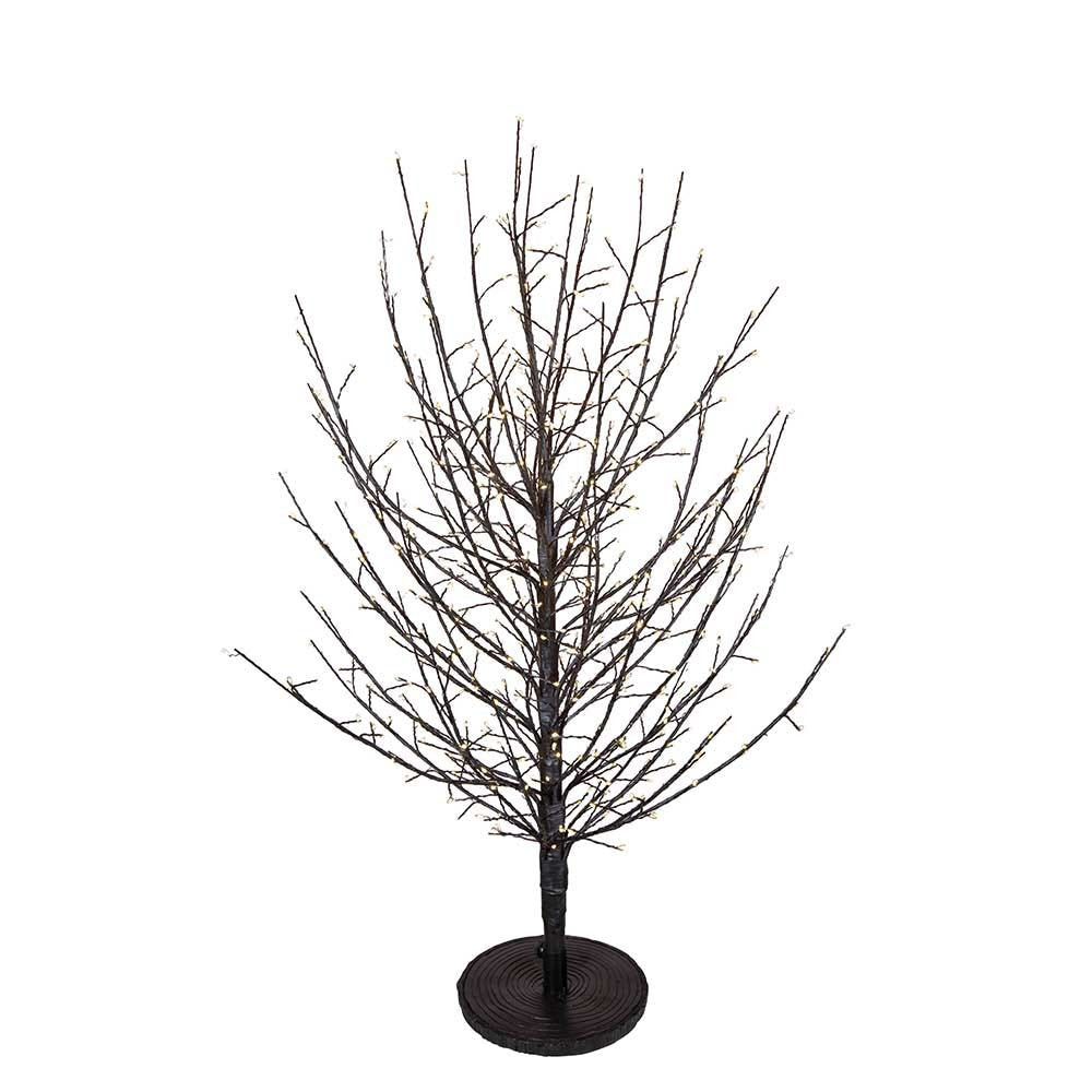 3' Pre-Lit Warm White Fairy Cluster LED Dark Brown Twig Tree