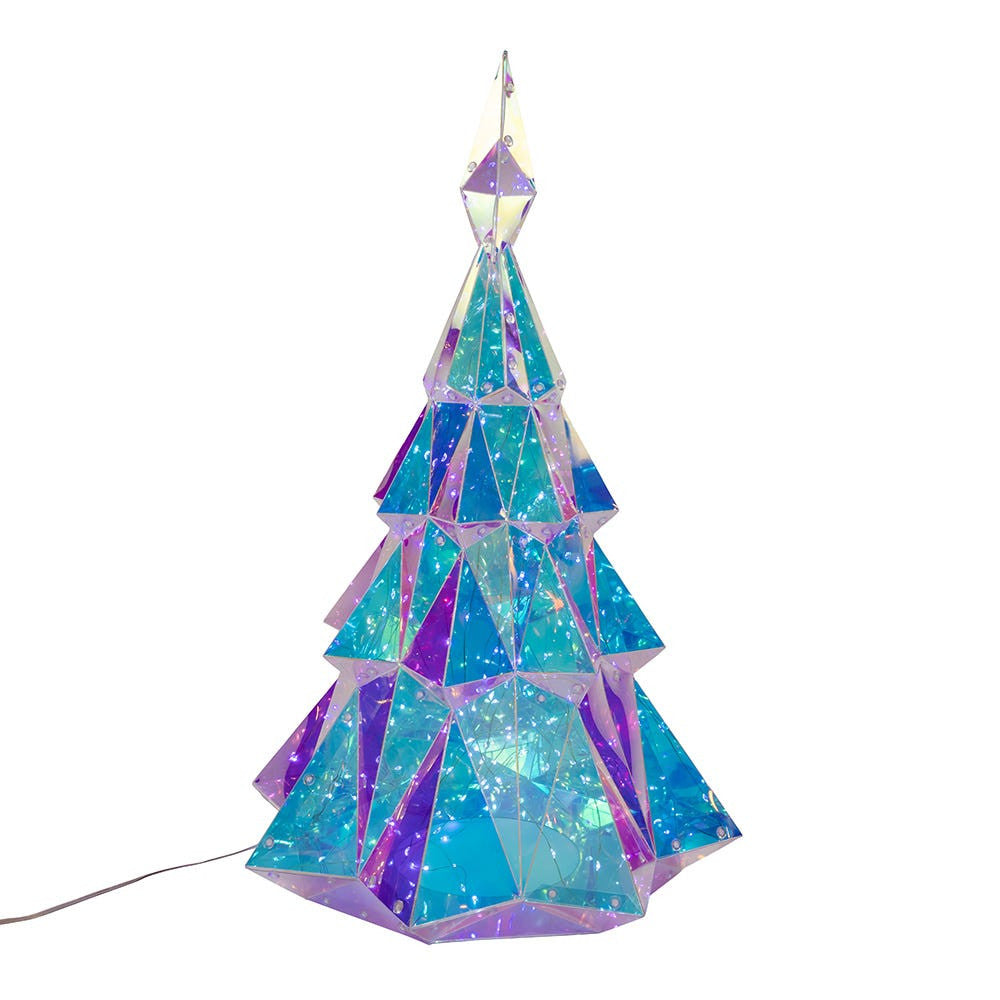 20" Lighted Magical Iridescence Holographic Christmas Tree