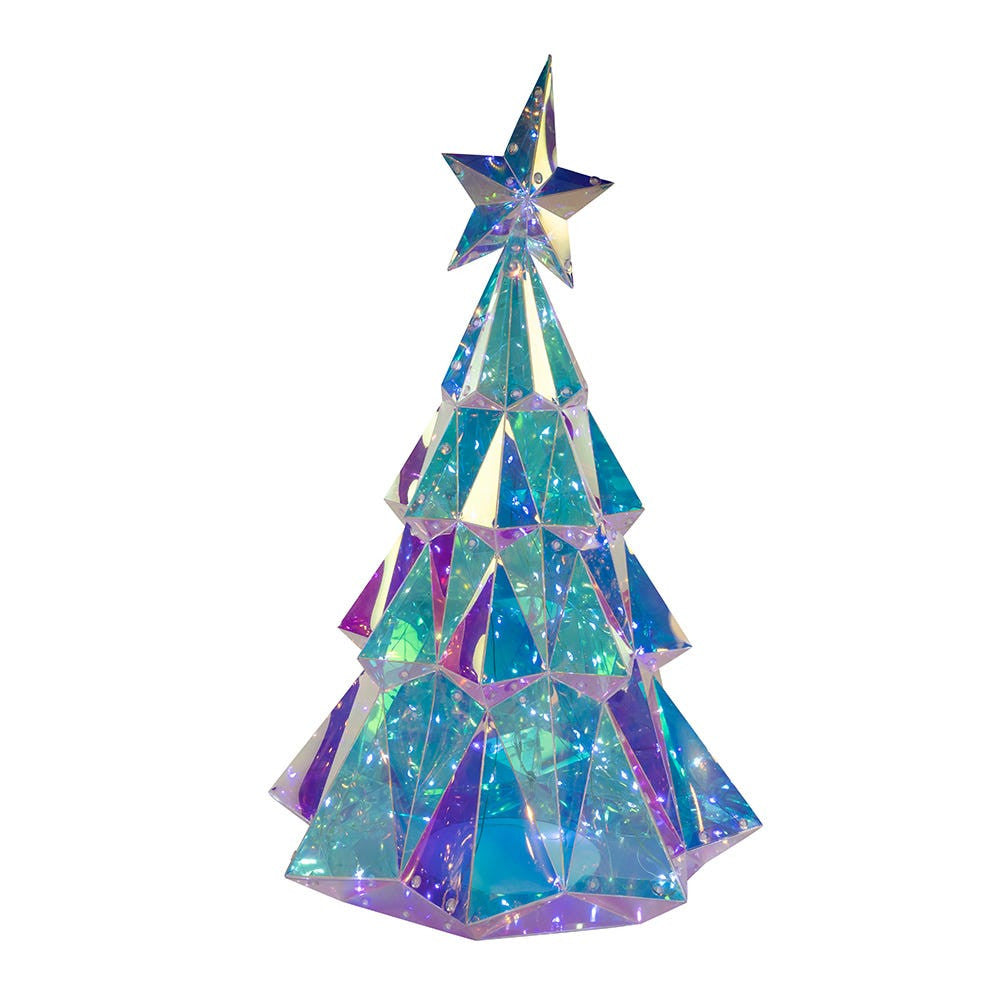 20" Lighted Magical Iridescence Holographic Christmas Tree