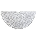48" White Sequined Snowflake Tree Skirt