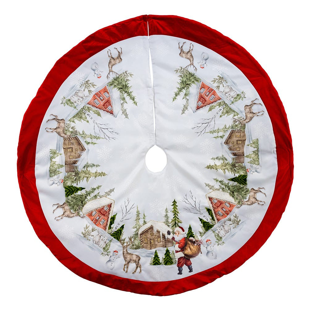 Velvet Beaded Embroidered Tree Skirt