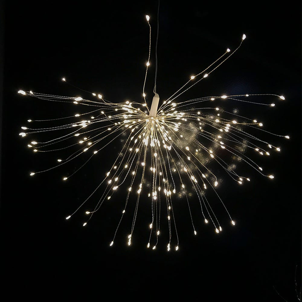 8' 240L Warm White LED Multifunction Starburst Light with Remote & Adapter