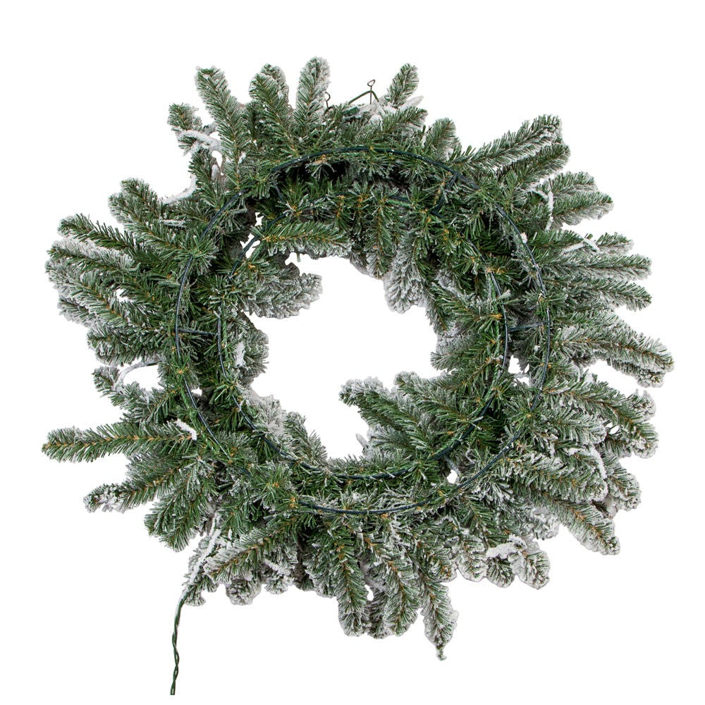24" Pre-Lit Clear Incandescent Vail Pine Wreath
